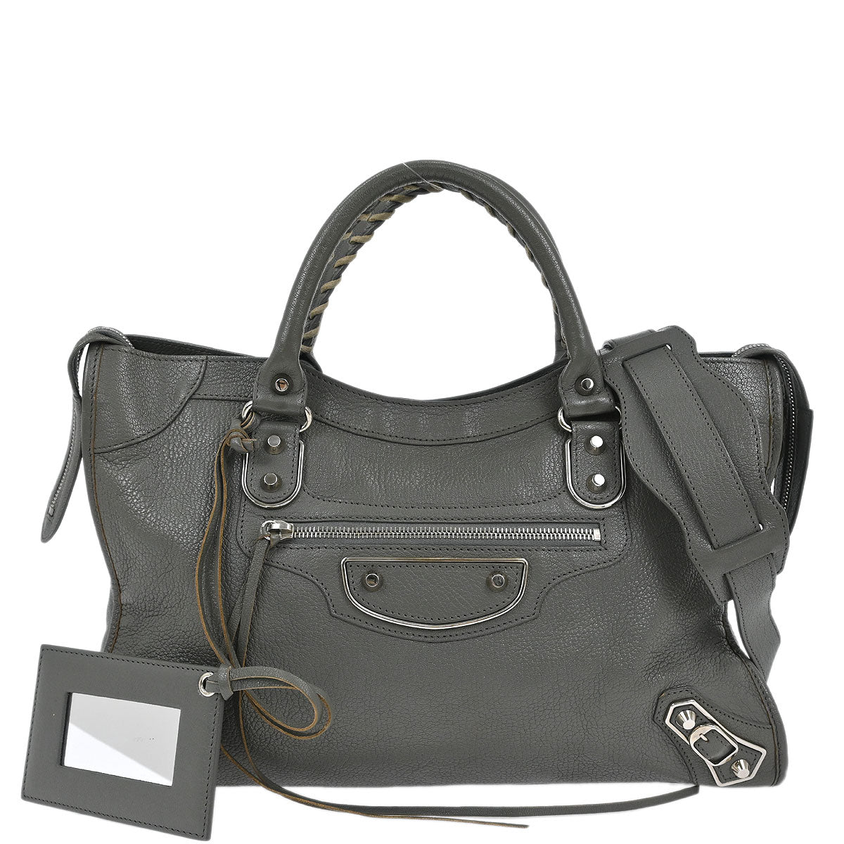 Balenciaga Gray Medium The City 2way Shoulder Handbag
