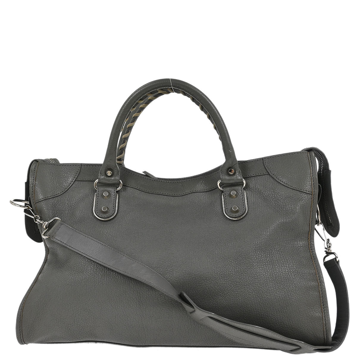 Balenciaga Gray Medium The City 2way Shoulder Handbag