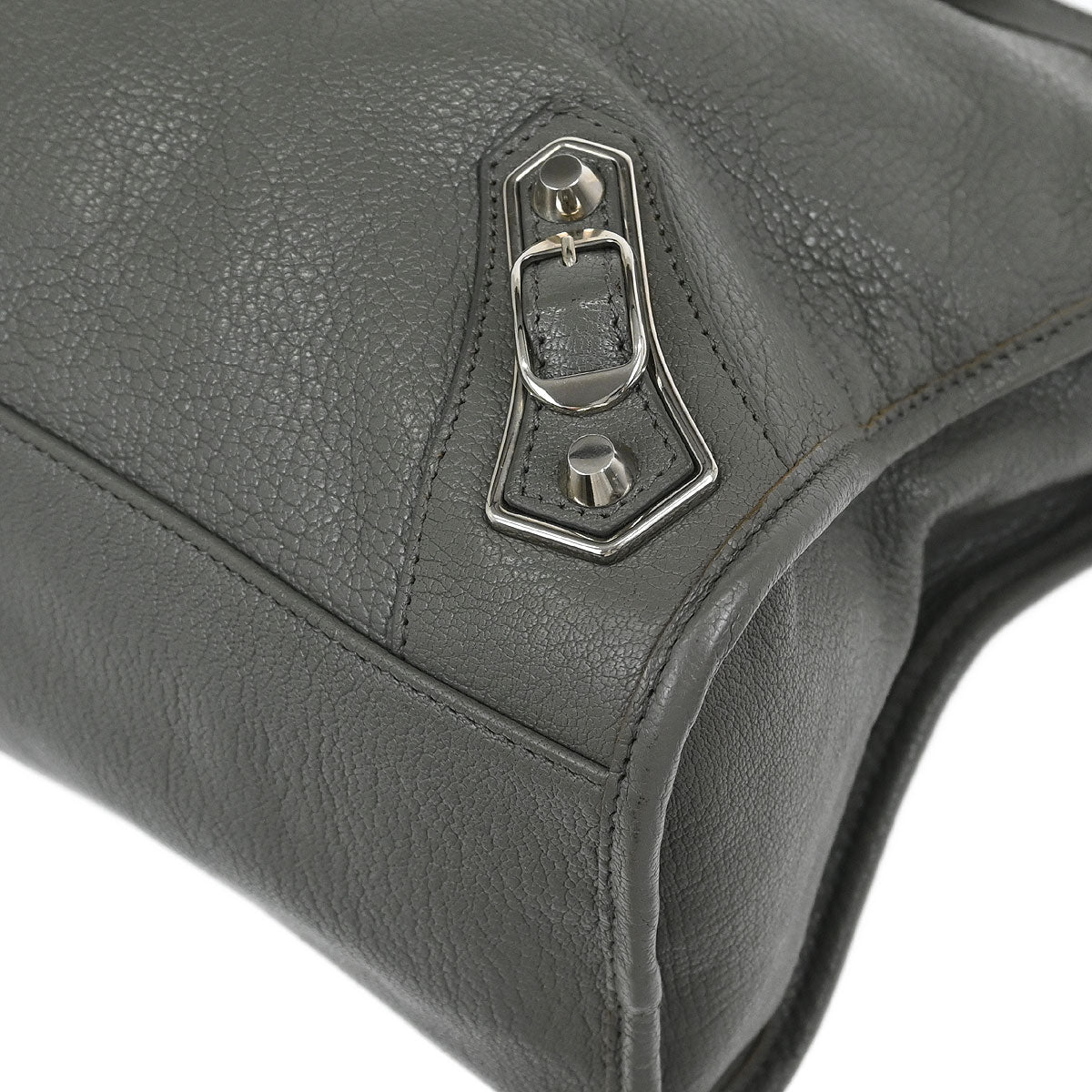 Balenciaga Gray Medium The City 2way Shoulder Handbag