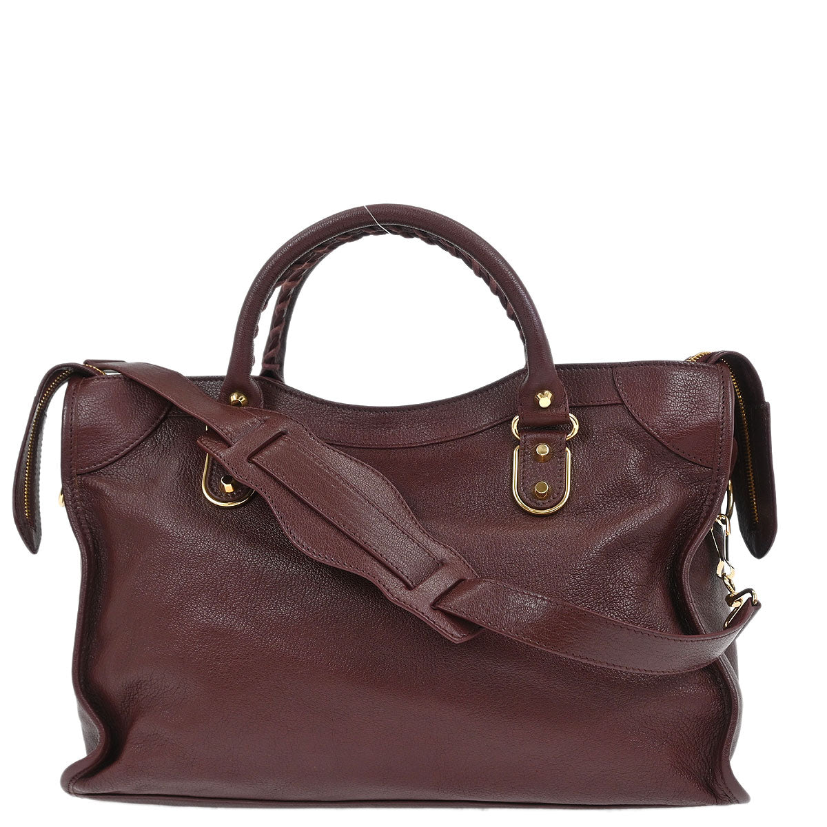 Balenciaga Bordeaux Medium The City 2way Shoulder Handbag