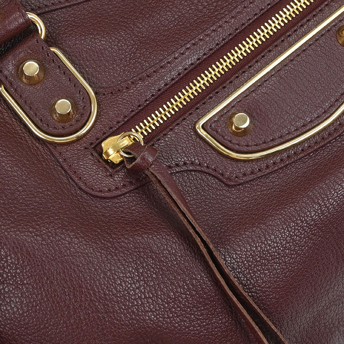 Balenciaga Bordeaux Medium The City 2way Shoulder Handbag