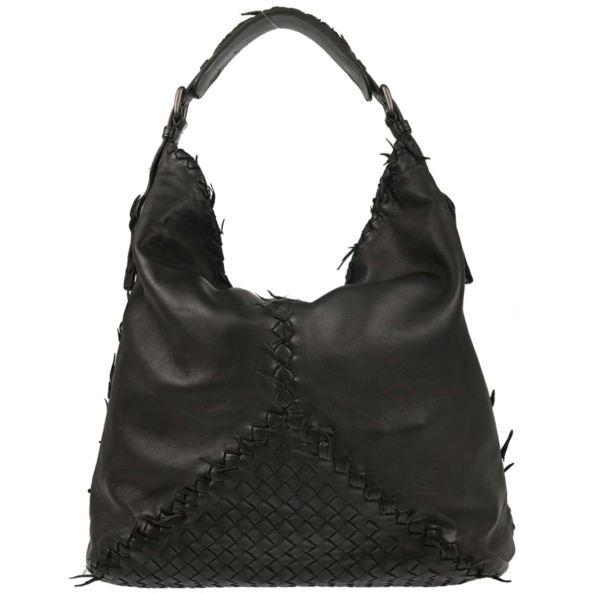 Bottega Veneta Black Intrecciato Tote Handbag