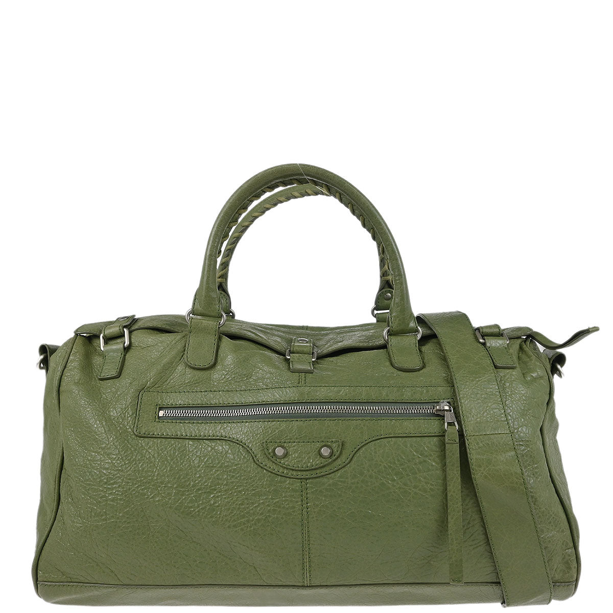 Balenciaga Green Squash 2way Shoulder Duffel Handbag