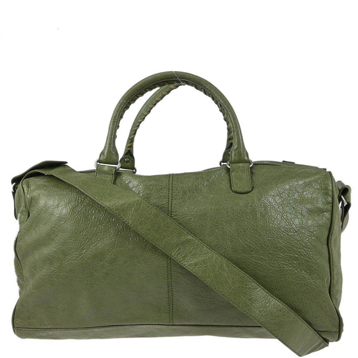 Balenciaga Green Squash 2way Shoulder Duffel Handbag