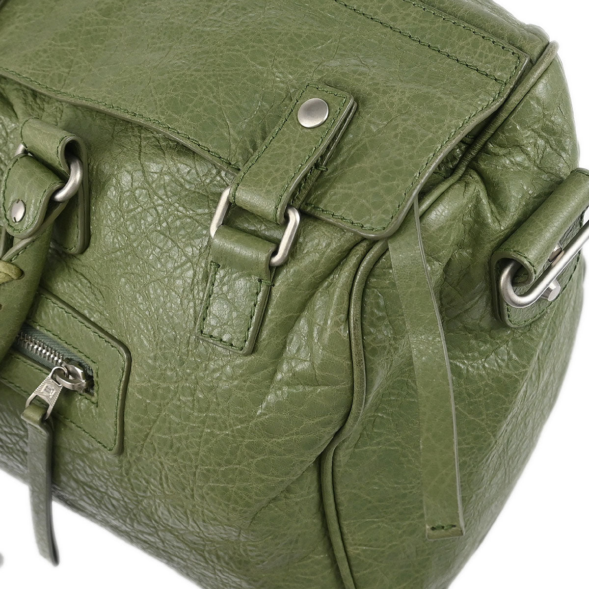Balenciaga Green Squash 2way Shoulder Duffel Handbag