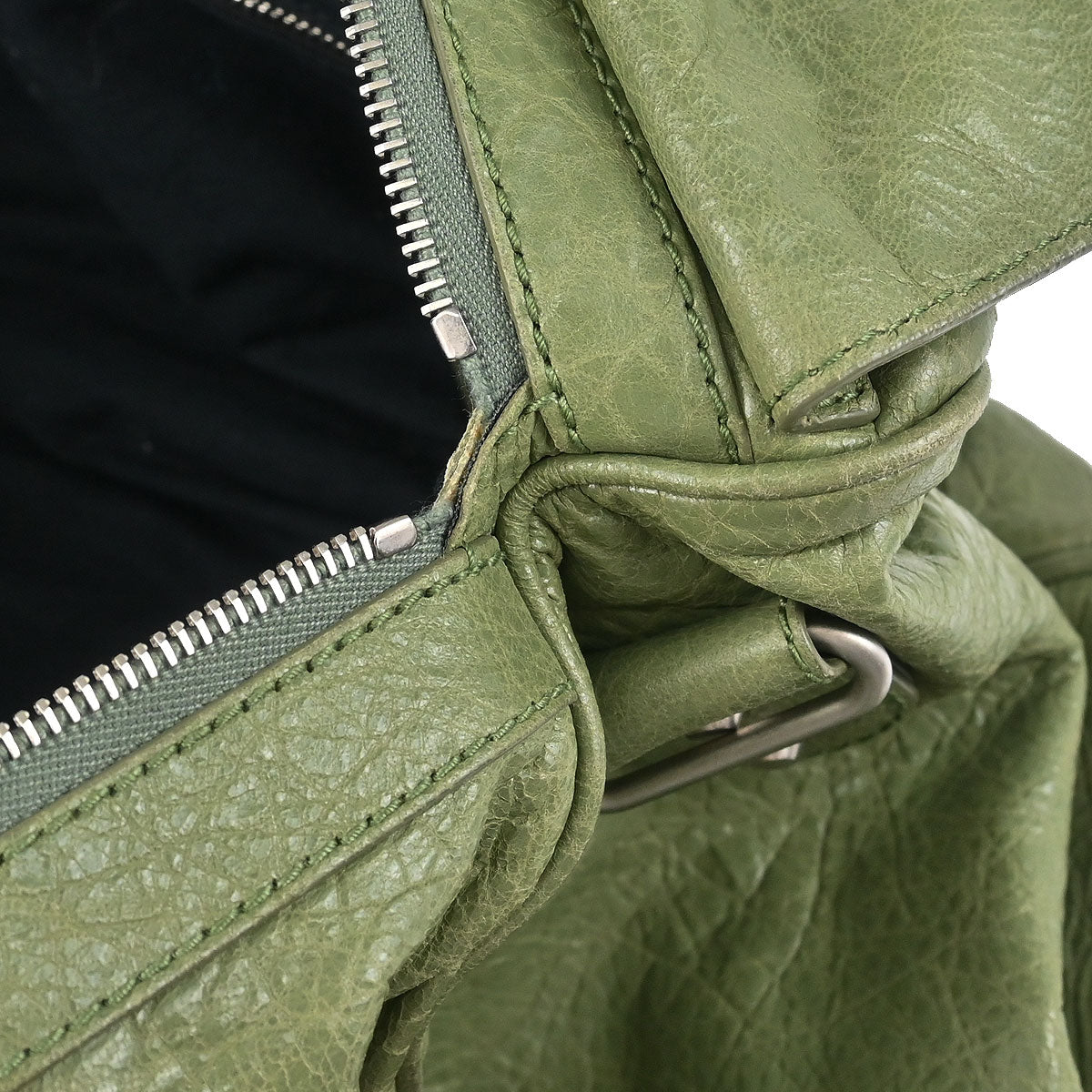 Balenciaga Green Squash 2way Shoulder Duffel Handbag