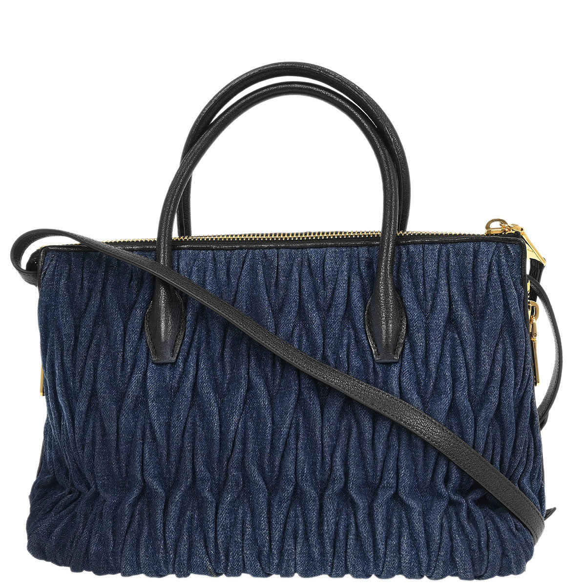 Miu Miu Blue Denim 2way Shoulder Handbag
