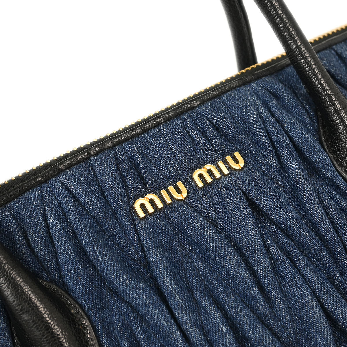 Miu Miu Blue Denim 2way Shoulder Handbag