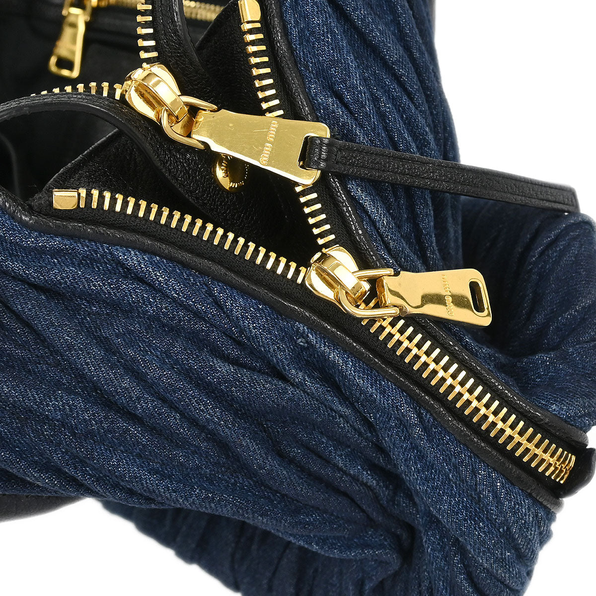 Miu Miu Blue Denim 2way Shoulder Handbag