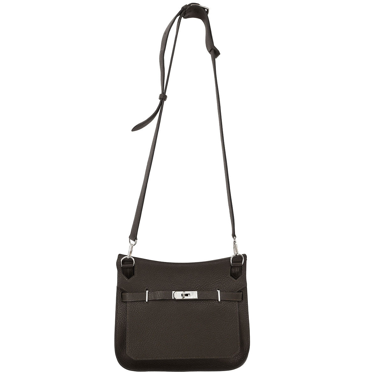 Hermes 2010 Chocolat Taurillon Clemence Jypsiere 28 Shoulder Bag