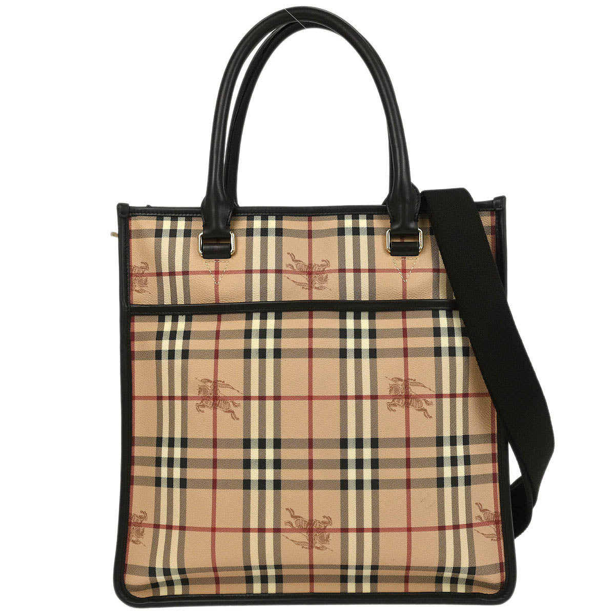 Burberry Beige PVC House Check Tote 2way Shoulder Handbag