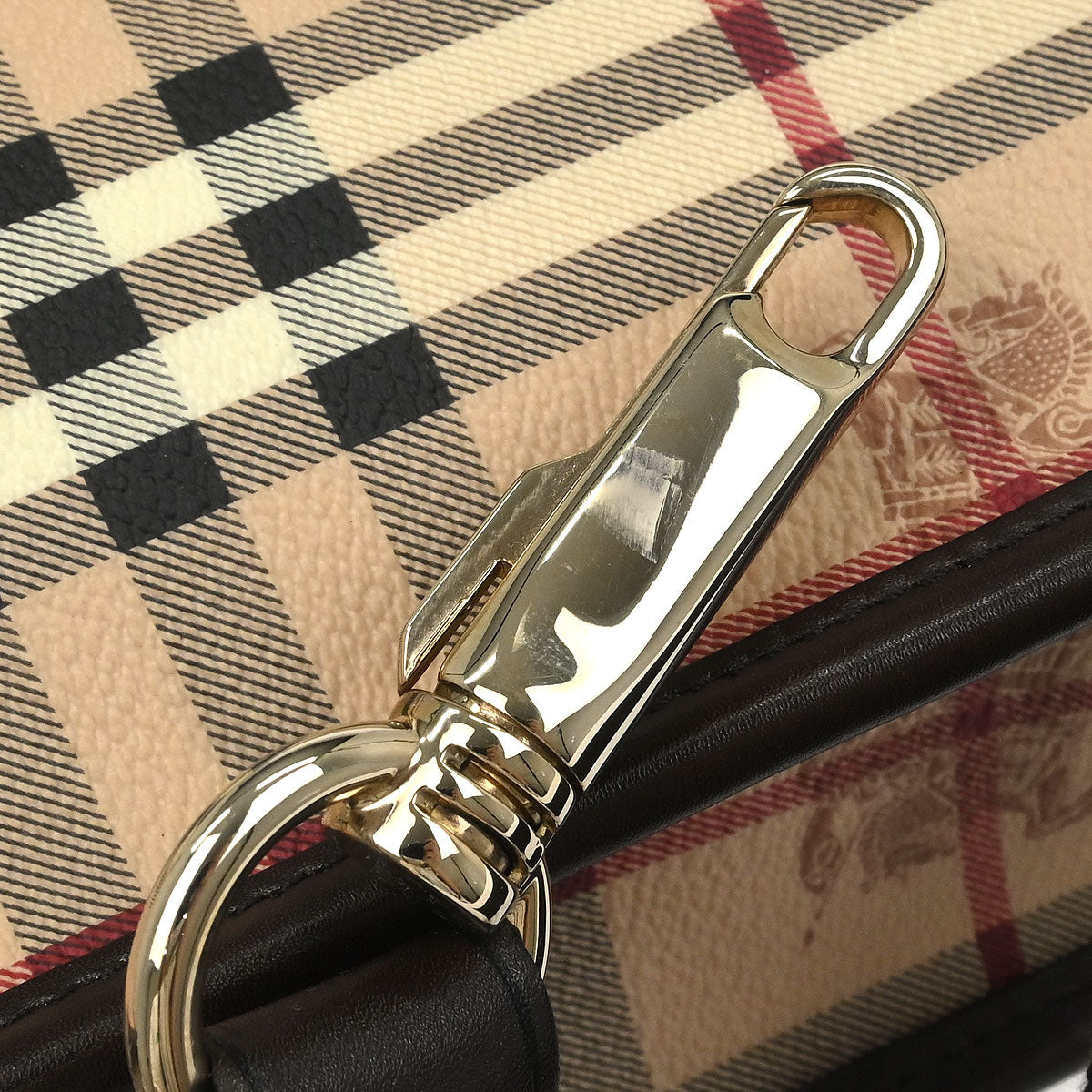 Burberry Beige PVC House Check Tote 2way Shoulder Handbag