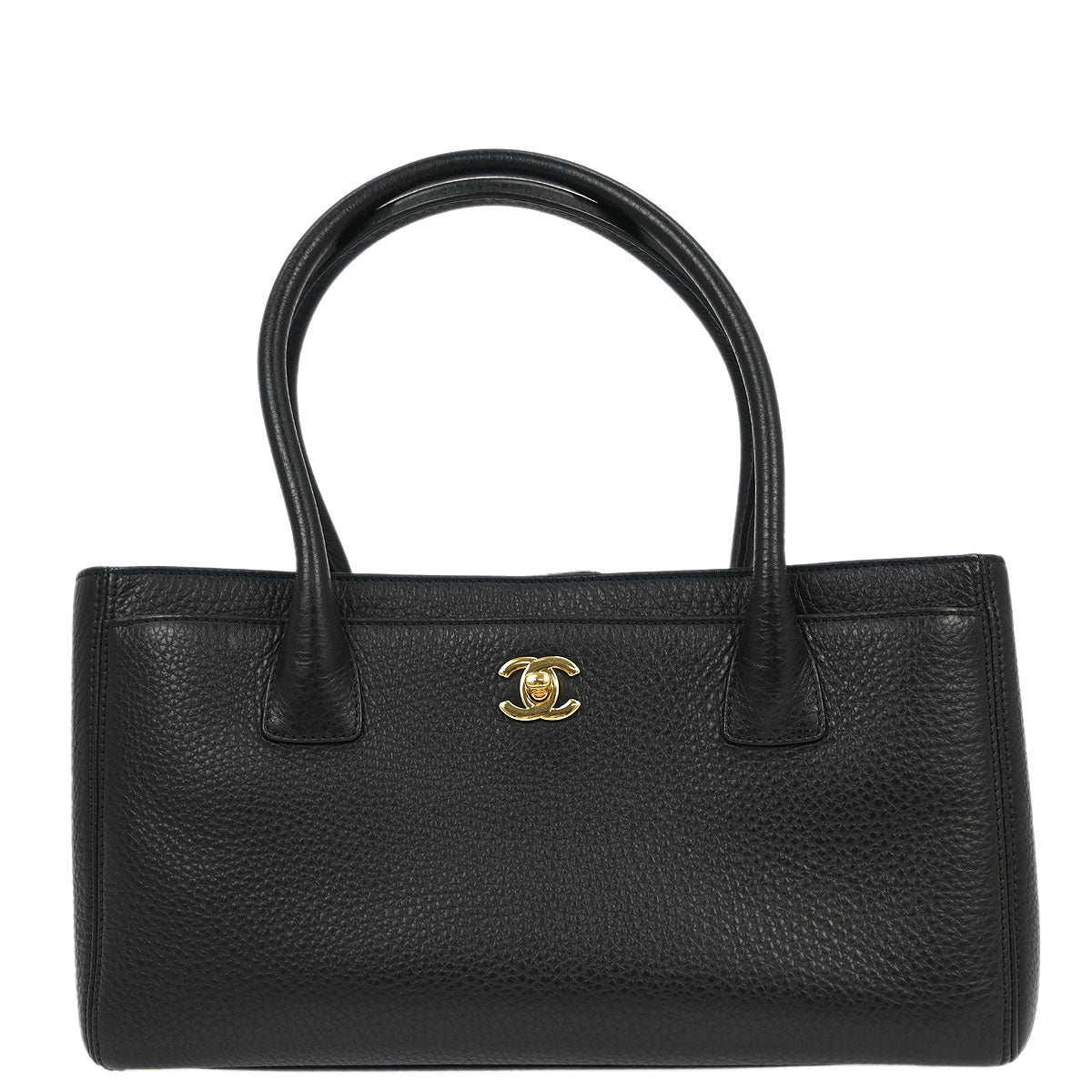 Chanel Black Deerskin Executive Cerf Tote Handbag