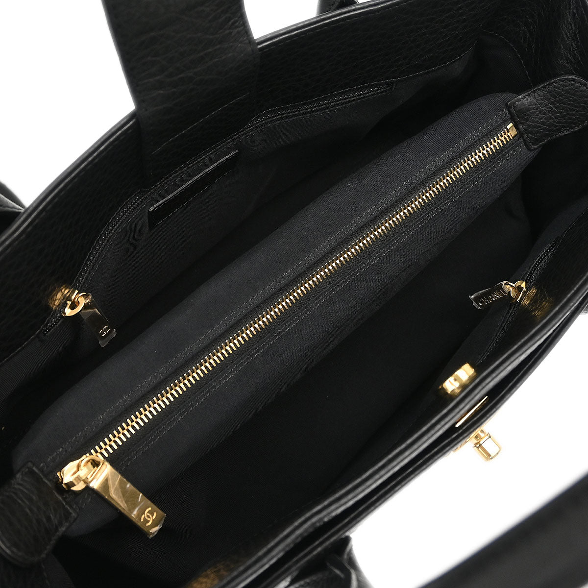 Chanel Black Deerskin Executive Cerf Tote Handbag