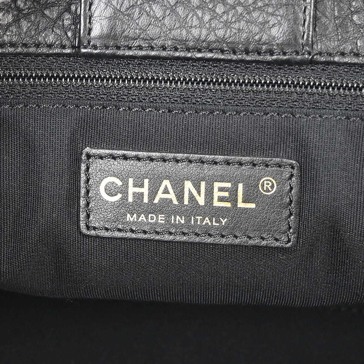 Chanel Black Deerskin Executive Cerf Tote Handbag