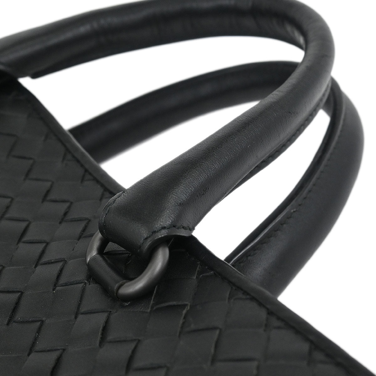 Bottega Veneta Black Intrecciato Business Handbag
