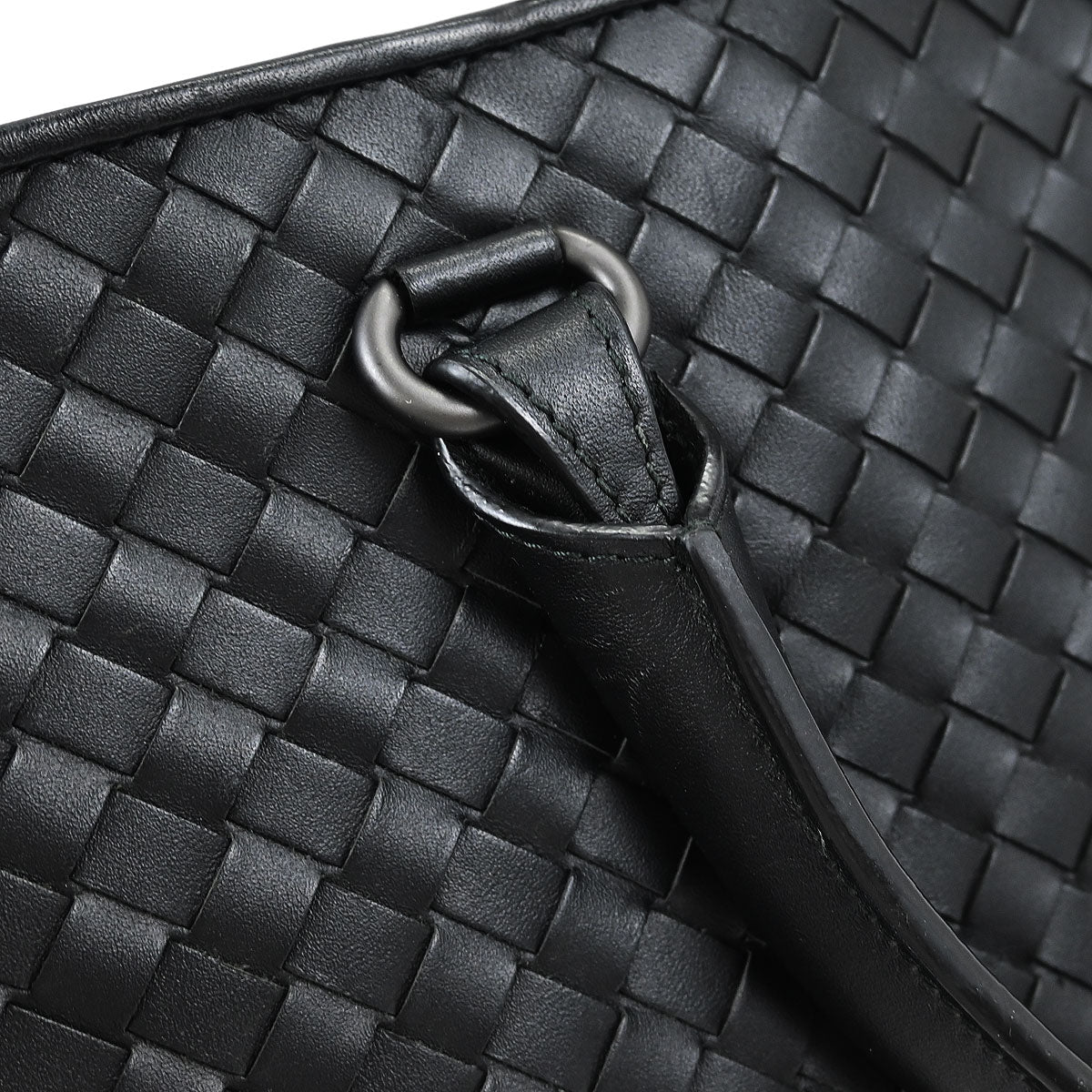 Bottega Veneta Black Intrecciato Business Handbag