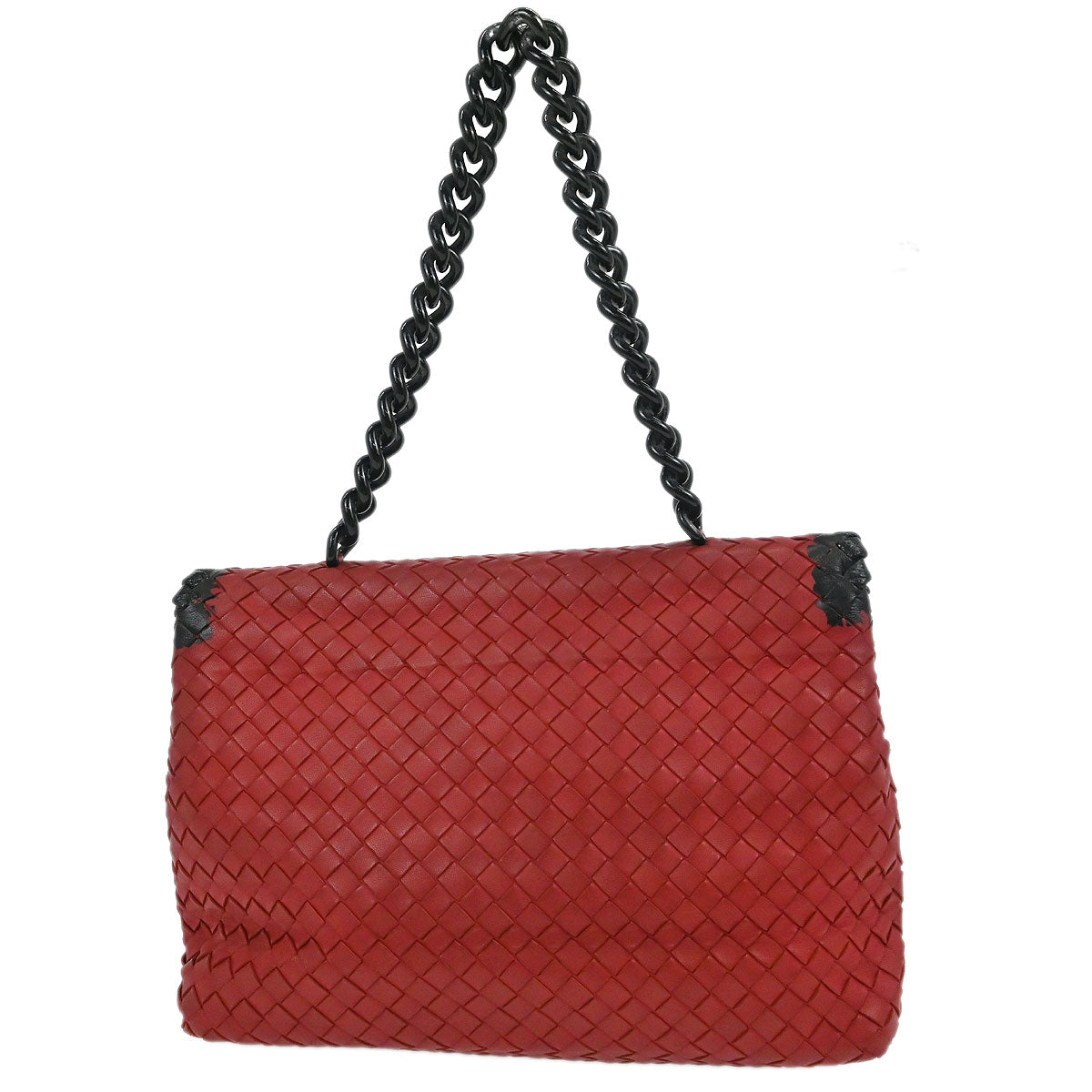Bottega Veneta Red Intrecciato Handbag