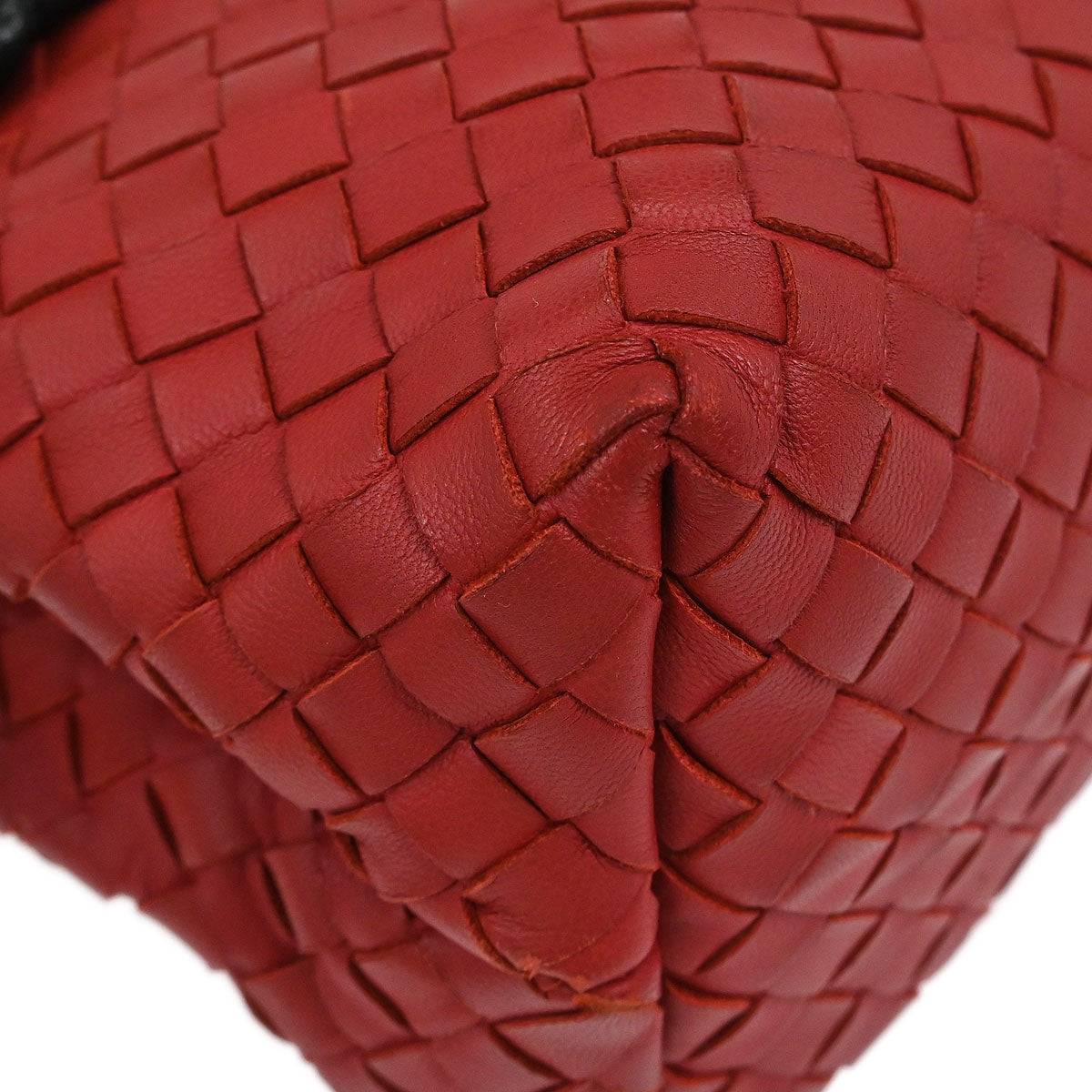 Bottega Veneta Red Intrecciato Handbag