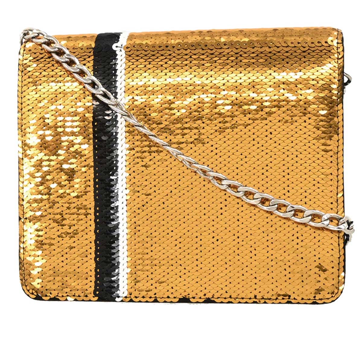 Prada Gold Sequins Satin Shoulder Bag