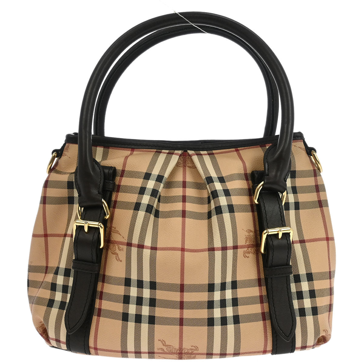 Burberry Beige PVC House Check Hobo Handbag