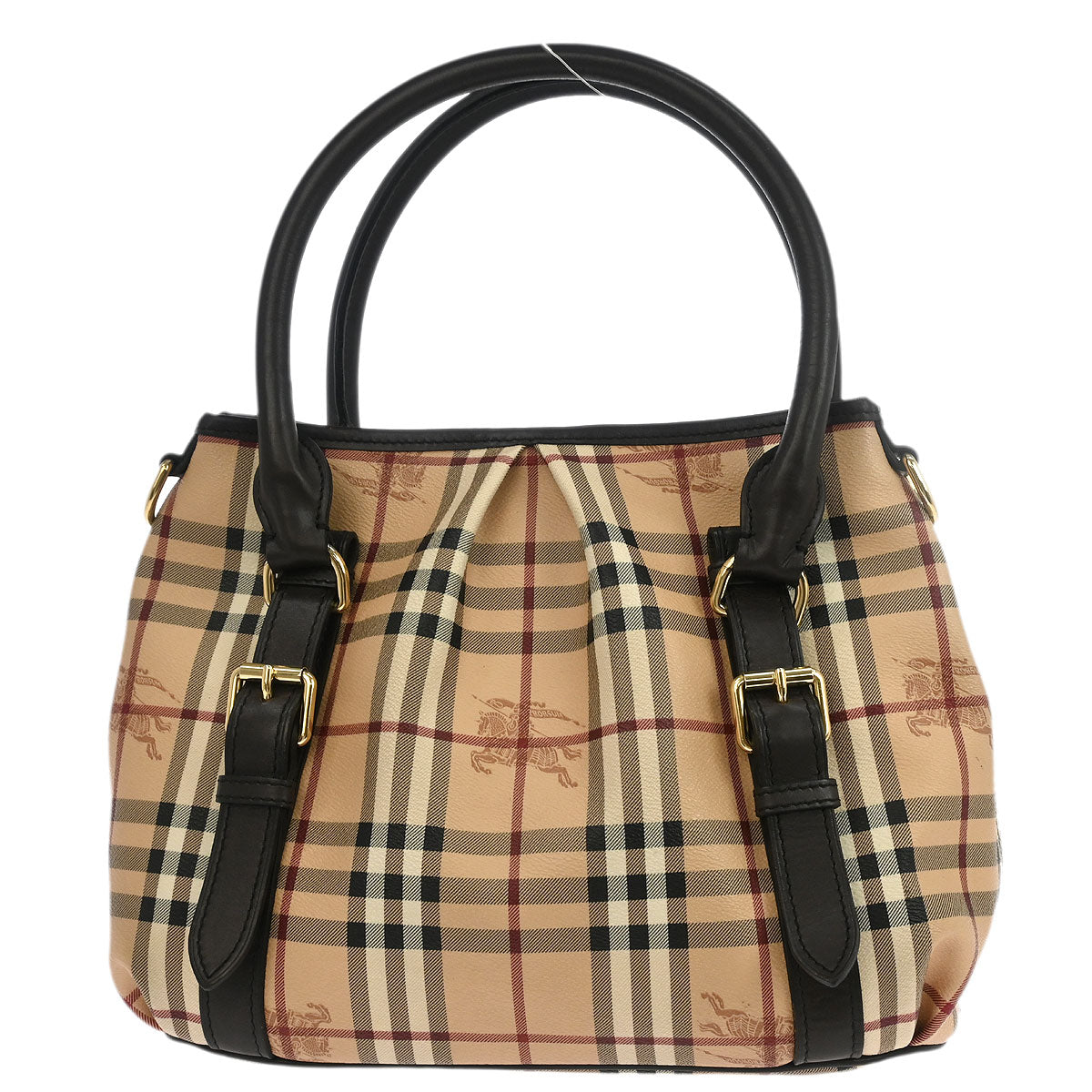 Burberry Beige PVC House Check Hobo Handbag