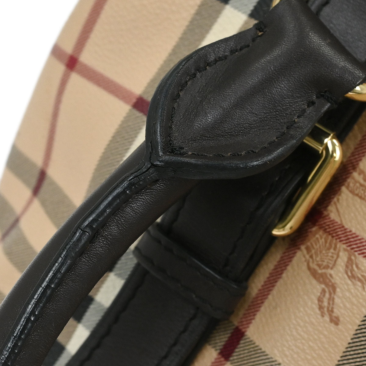 Burberry Beige PVC House Check Hobo Handbag