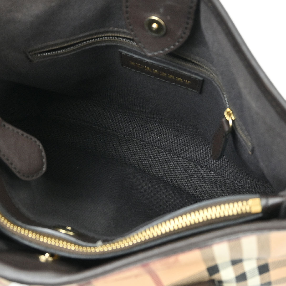 Burberry Beige PVC House Check Hobo Handbag