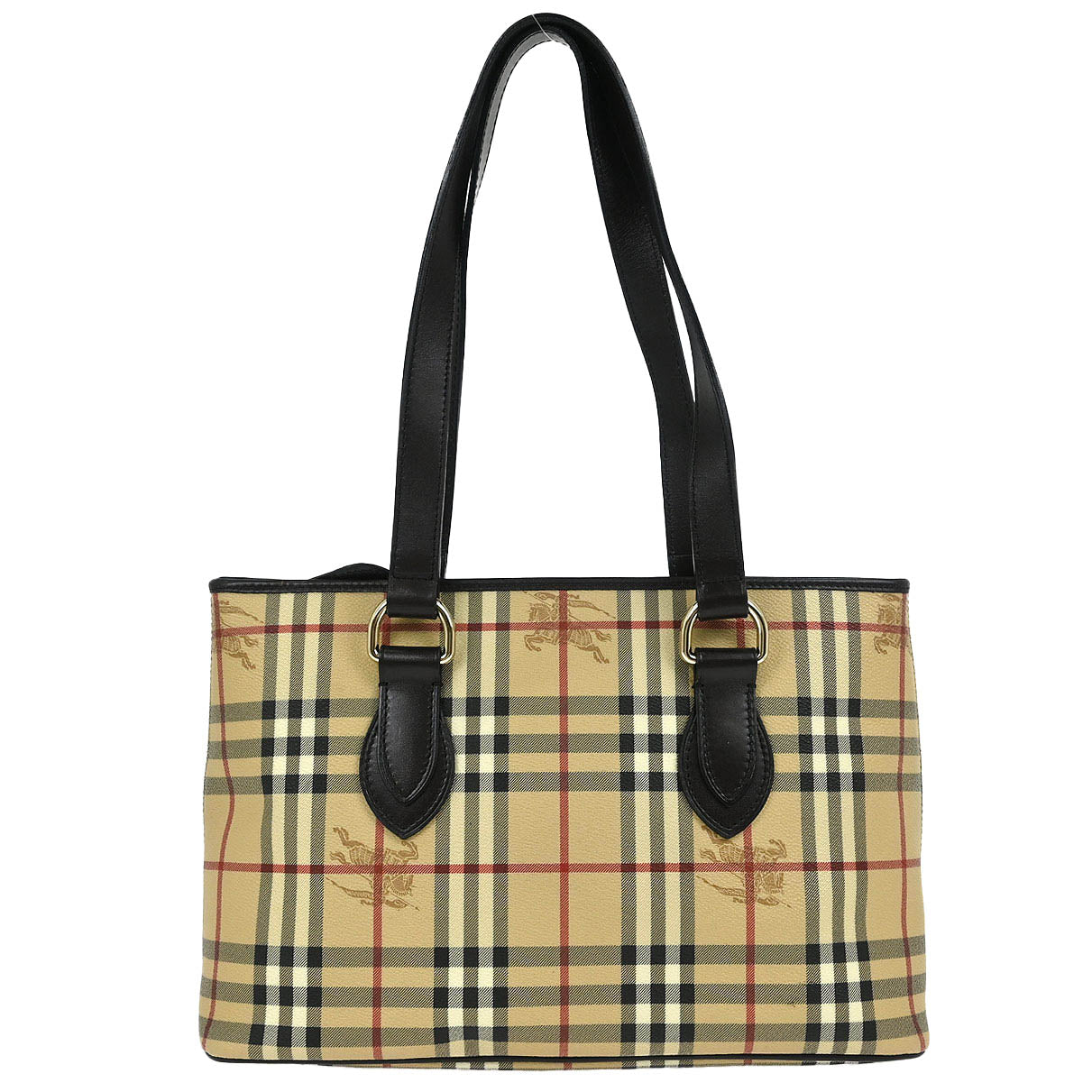 Burberry Beige PVC House Check Tote Handbag