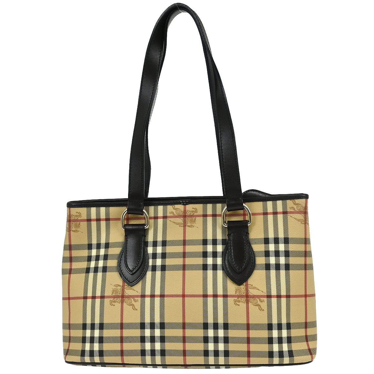Burberry Beige PVC House Check Tote Handbag