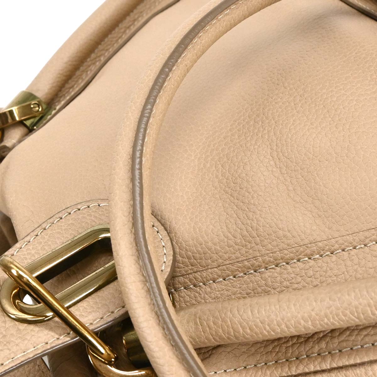 Chloe Beige Leather Paraty 2way Shoulder Handbag
