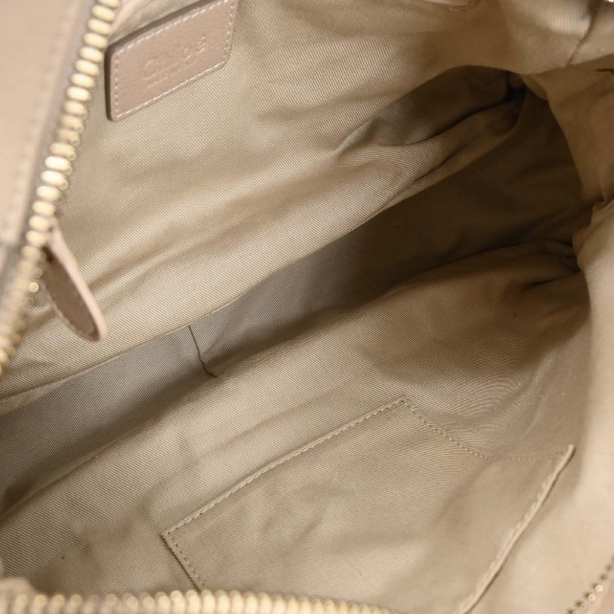 Chloe Beige Leather Paraty 2way Shoulder Handbag