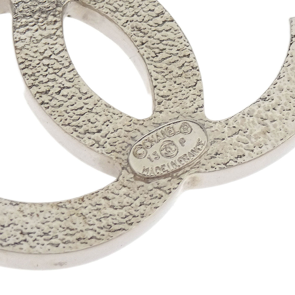 Chanel CC Brooch Pin Silver Rhinestone 13P