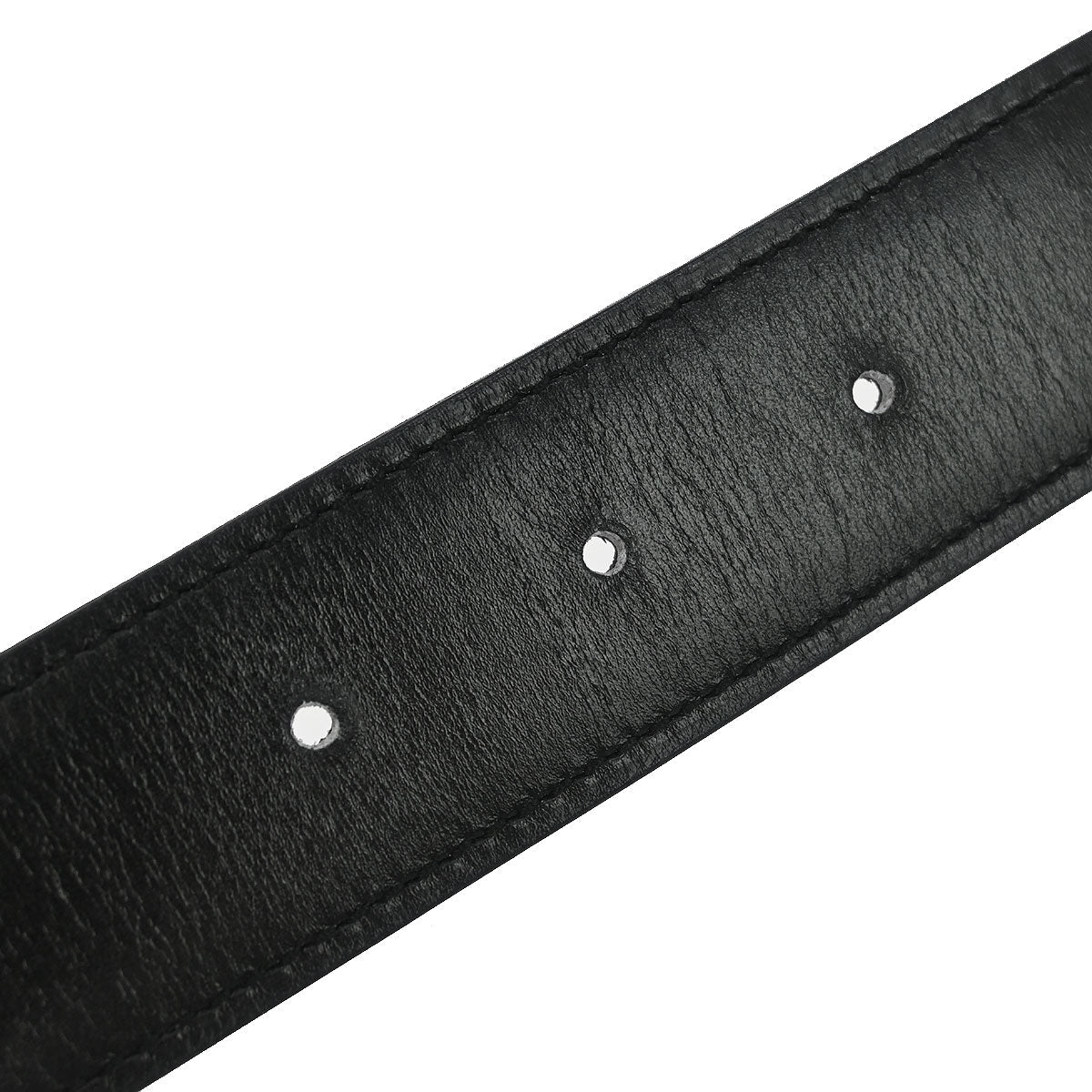 Hermes Black Box Calf Constance Reversible Belt #85 Small Good