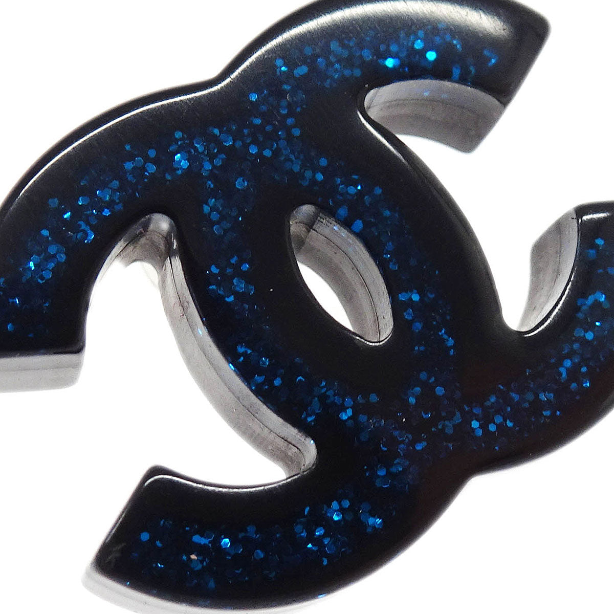 Chanel CC Piercing Earrings Black 17S