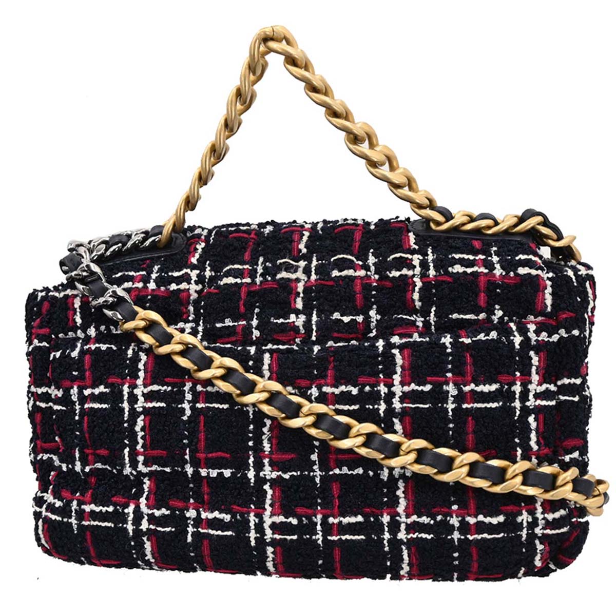 Chanel 2019 Navy Tweed Chanel 19 2way Shoulder Handbag