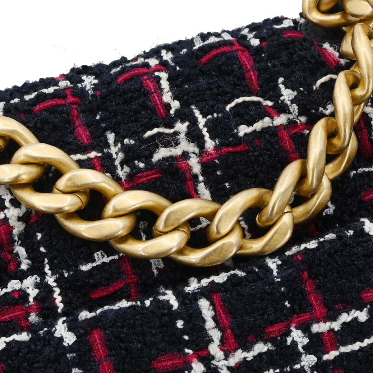 Chanel 2019 Navy Tweed Chanel 19 2way Shoulder Handbag