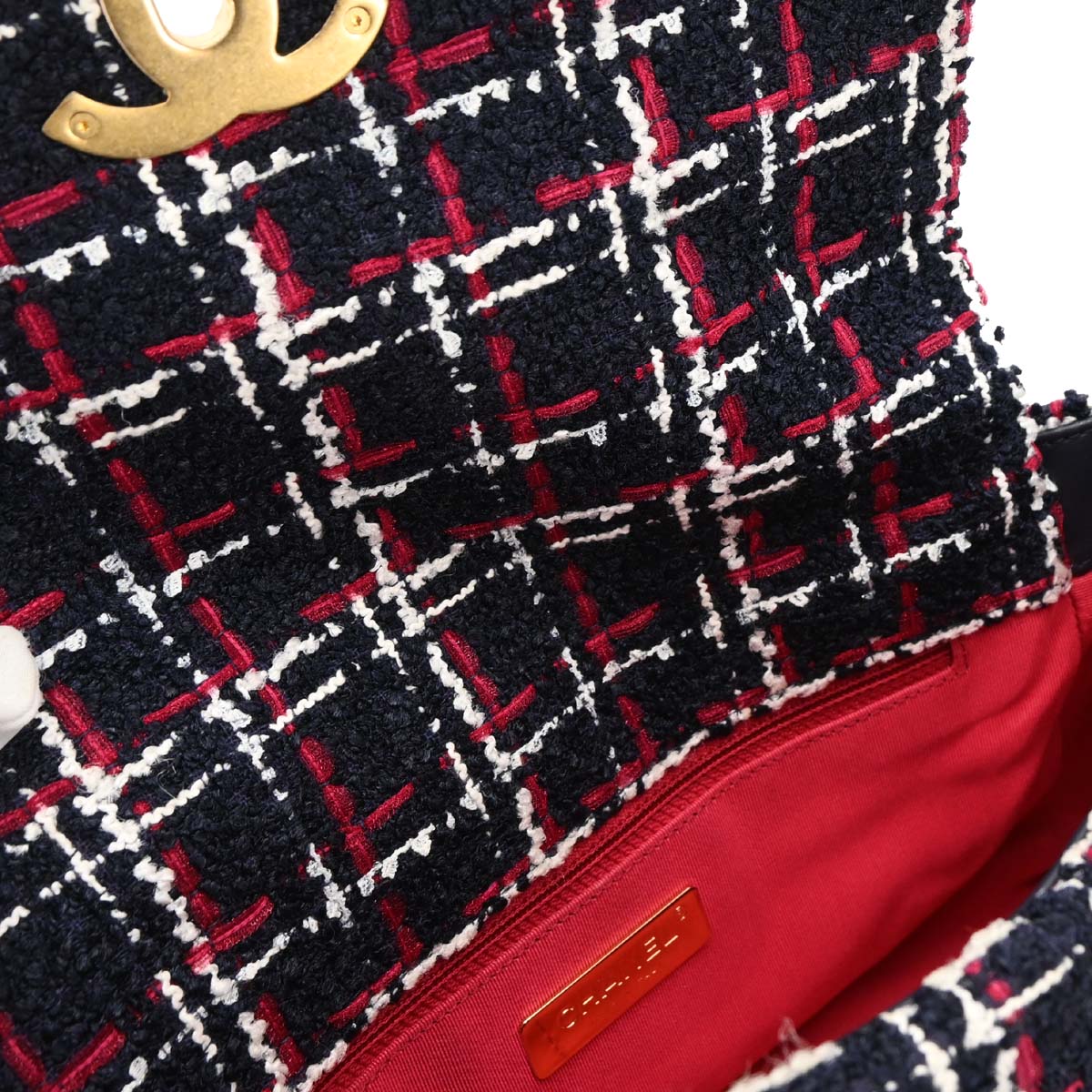 Chanel 2019 Navy Tweed Chanel 19 2way Shoulder Handbag