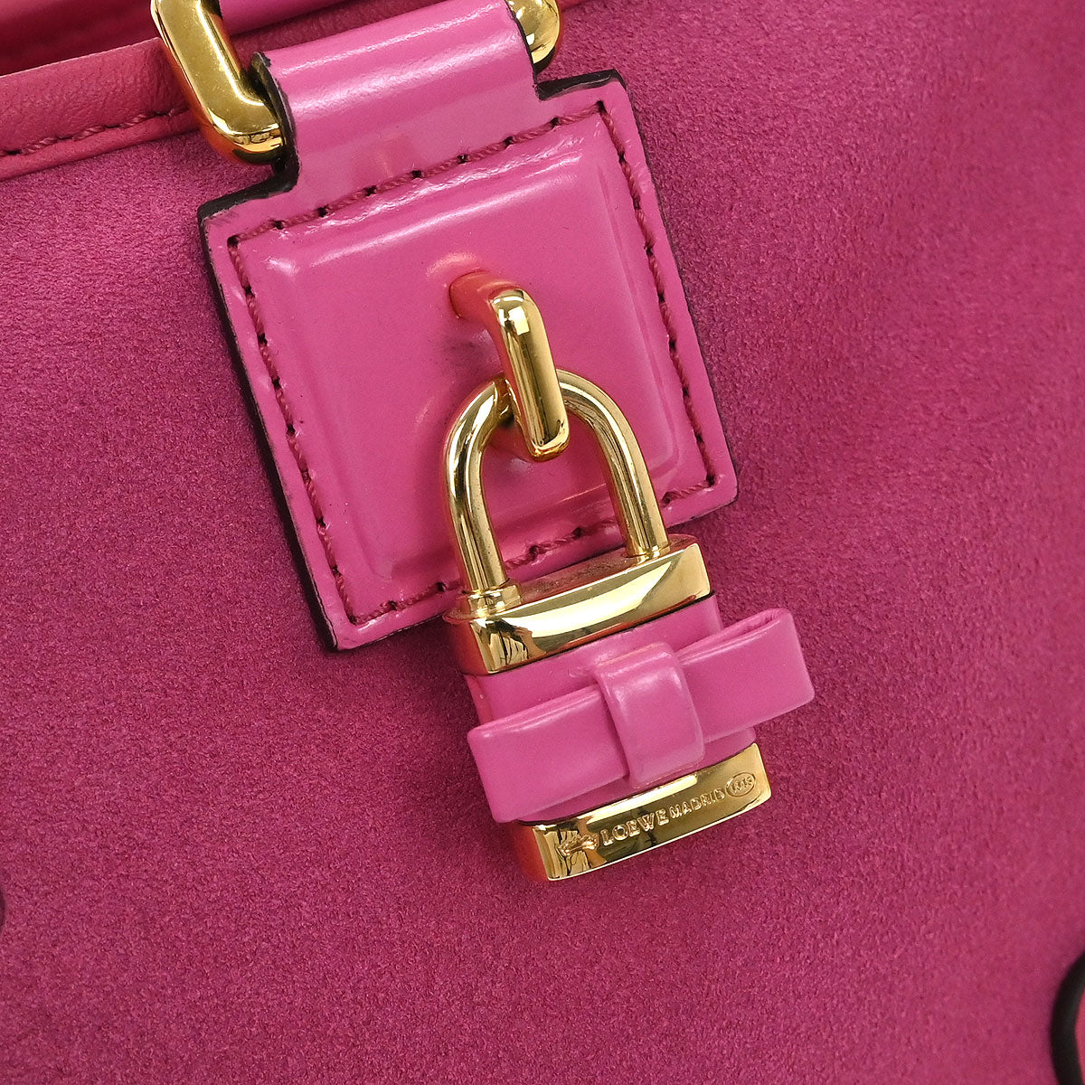 Loewe Pink Suede Leather Amazona 28 Handbag