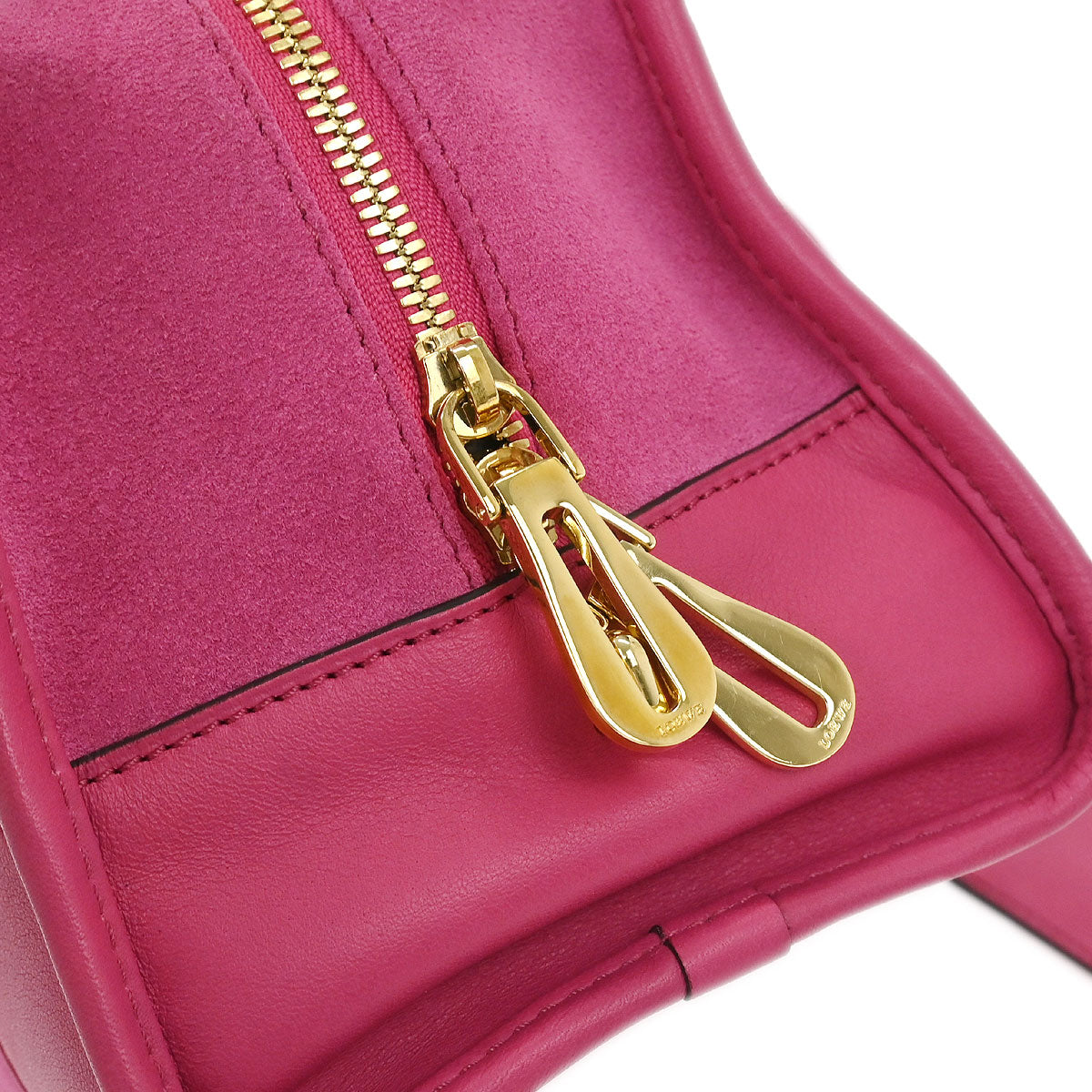 Loewe Pink Suede Leather Amazona 28 Handbag
