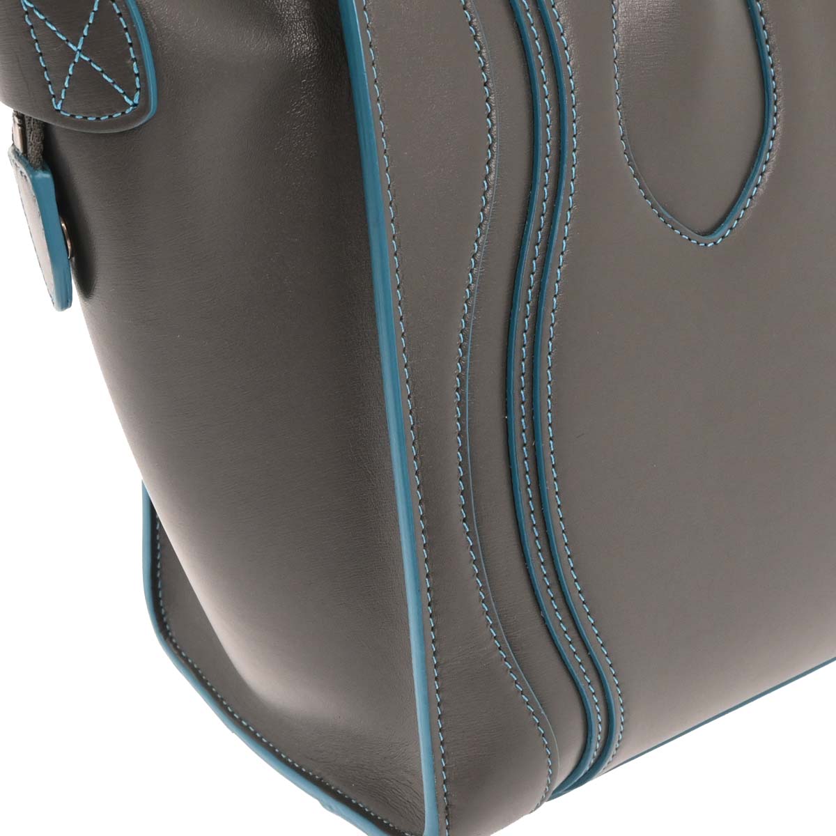 Celine Gray Leather Micro Luggage Tote Bag
