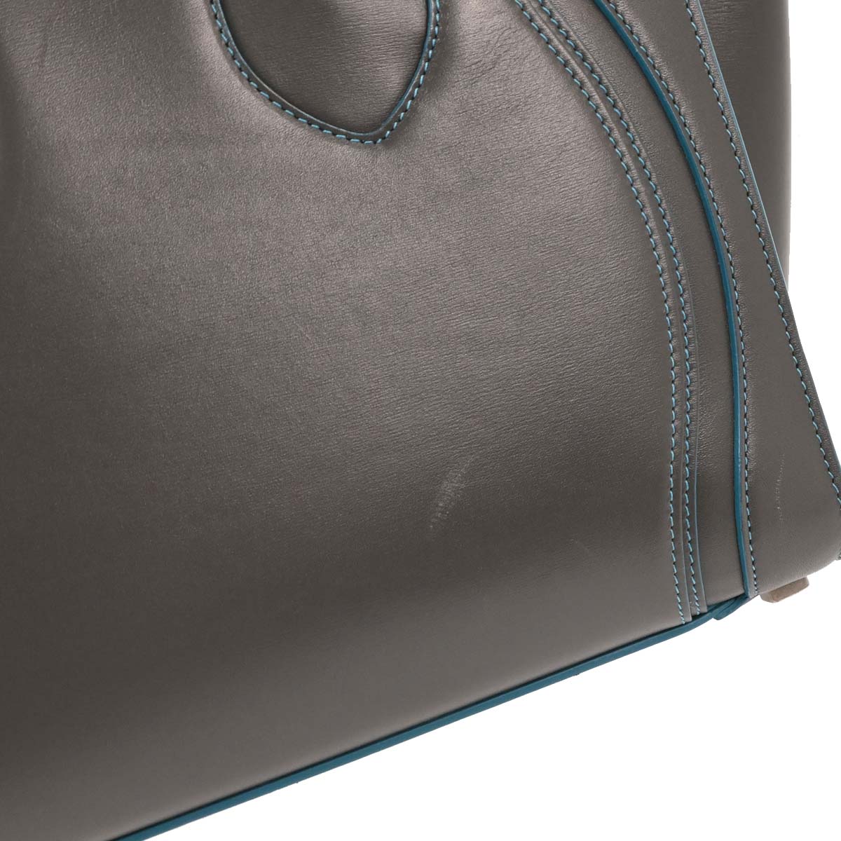 Celine Gray Leather Micro Luggage Tote Bag