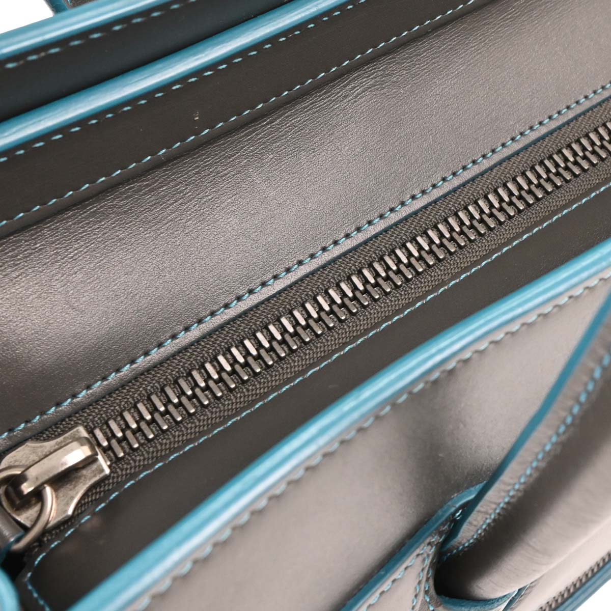 Celine Gray Leather Micro Luggage Tote Bag