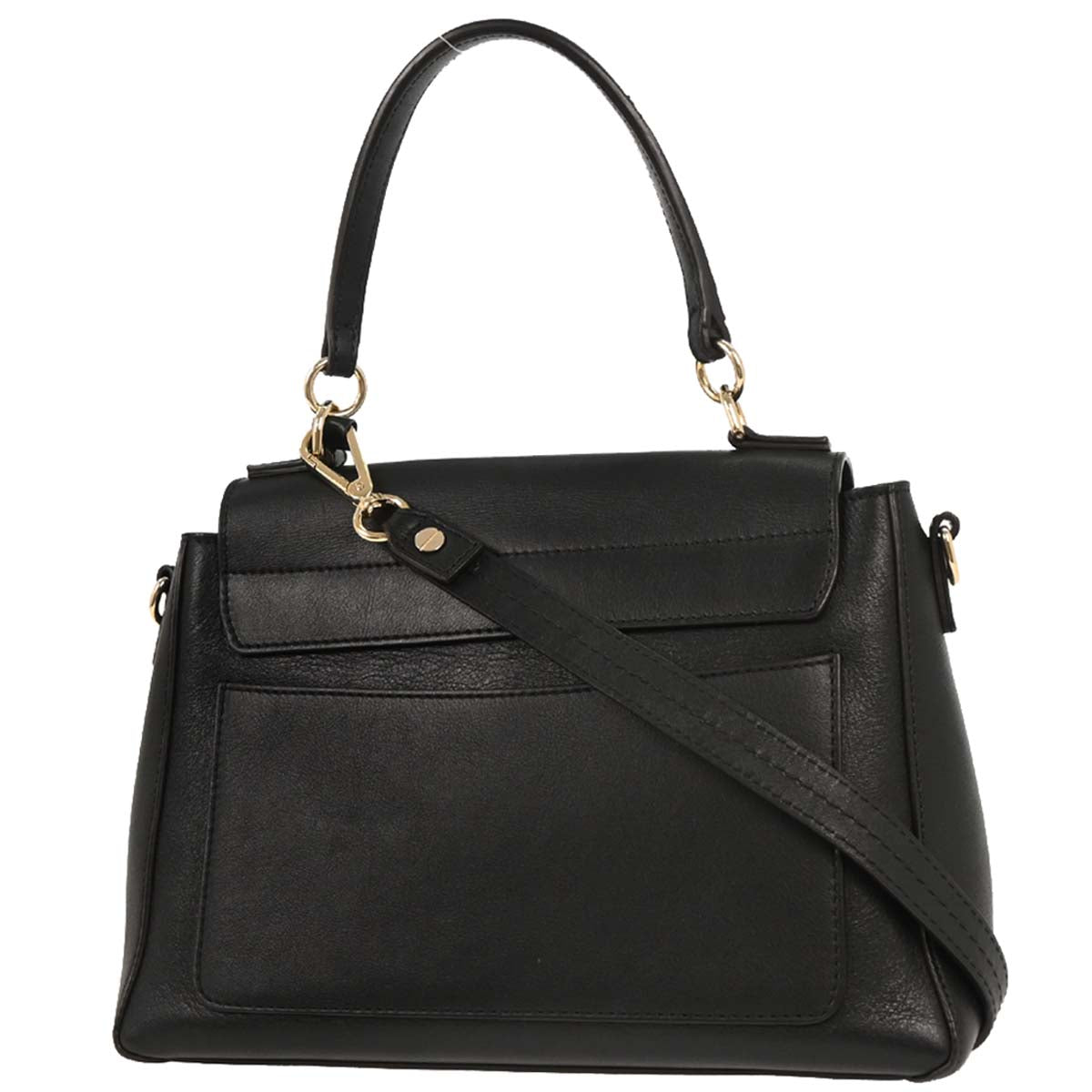Chloe Black Leather Faye Day 2way Shoulder Handbag