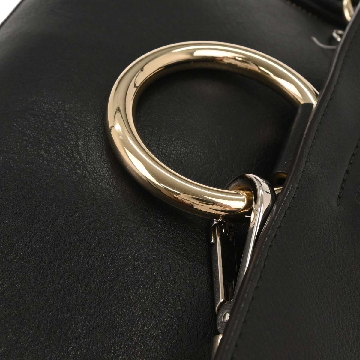 Chloe Black Leather Faye Day 2way Shoulder Handbag