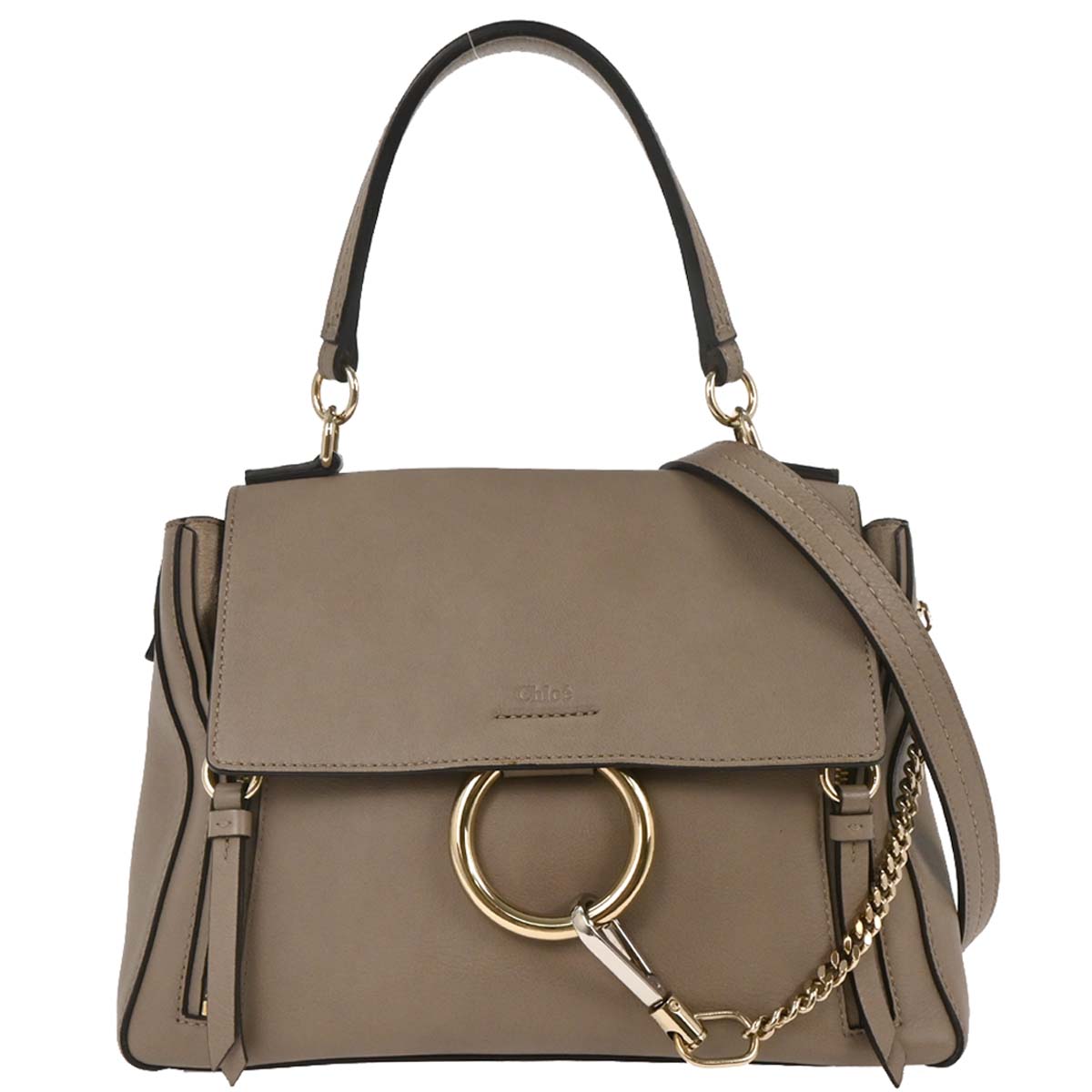 Chloe Gray Leather Faye Day 2way Shoulder Handbag