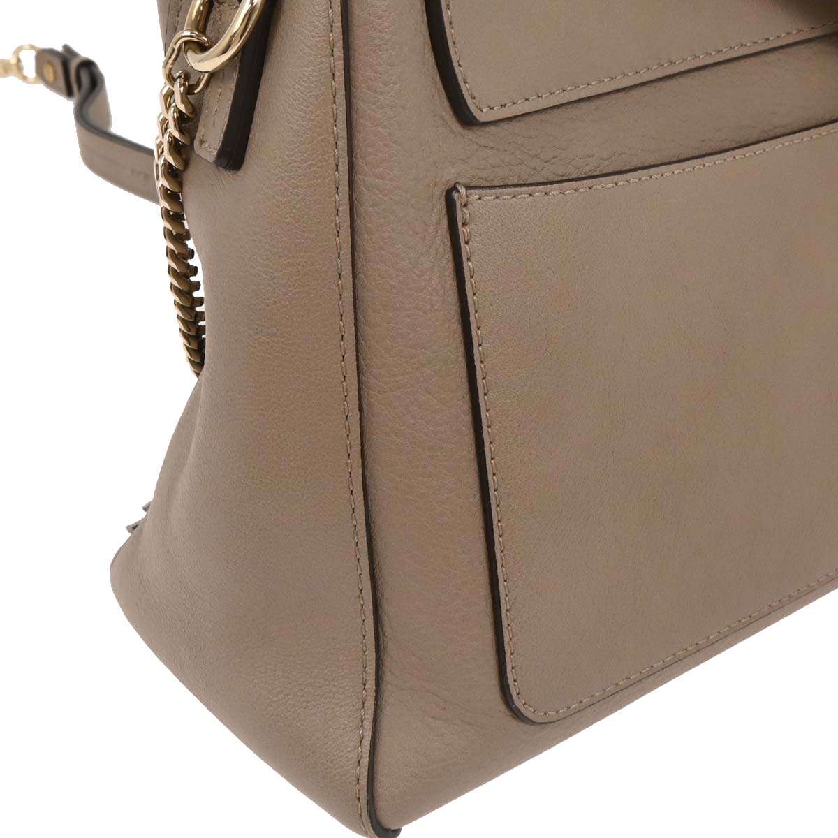 Chloe Gray Leather Faye Day 2way Shoulder Handbag