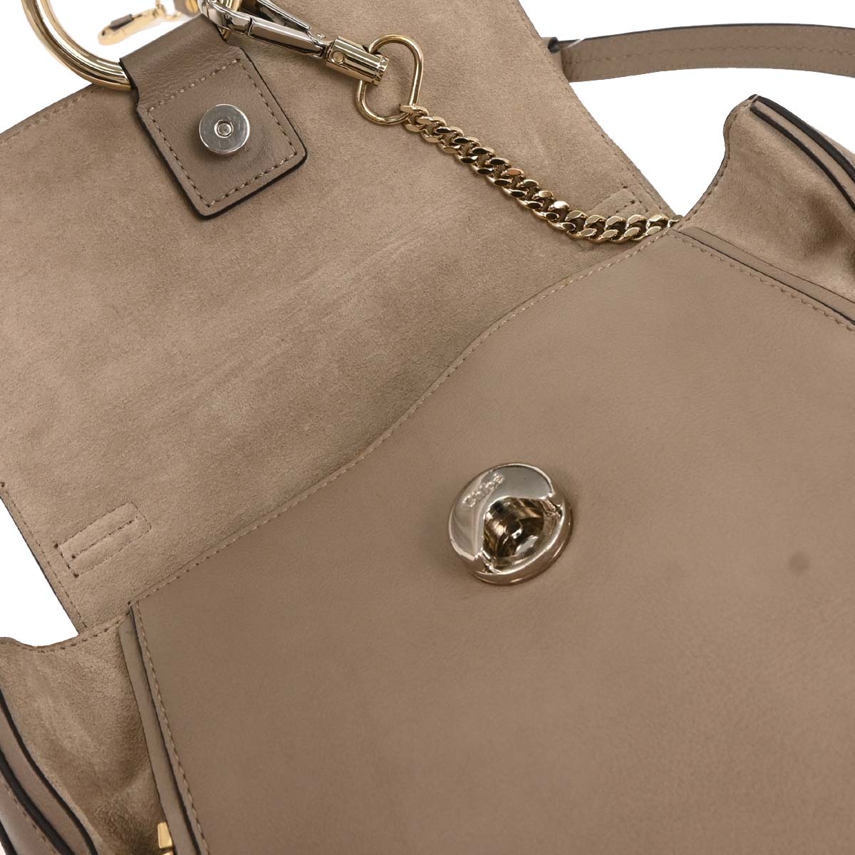 Chloe Gray Leather Faye Day 2way Shoulder Handbag