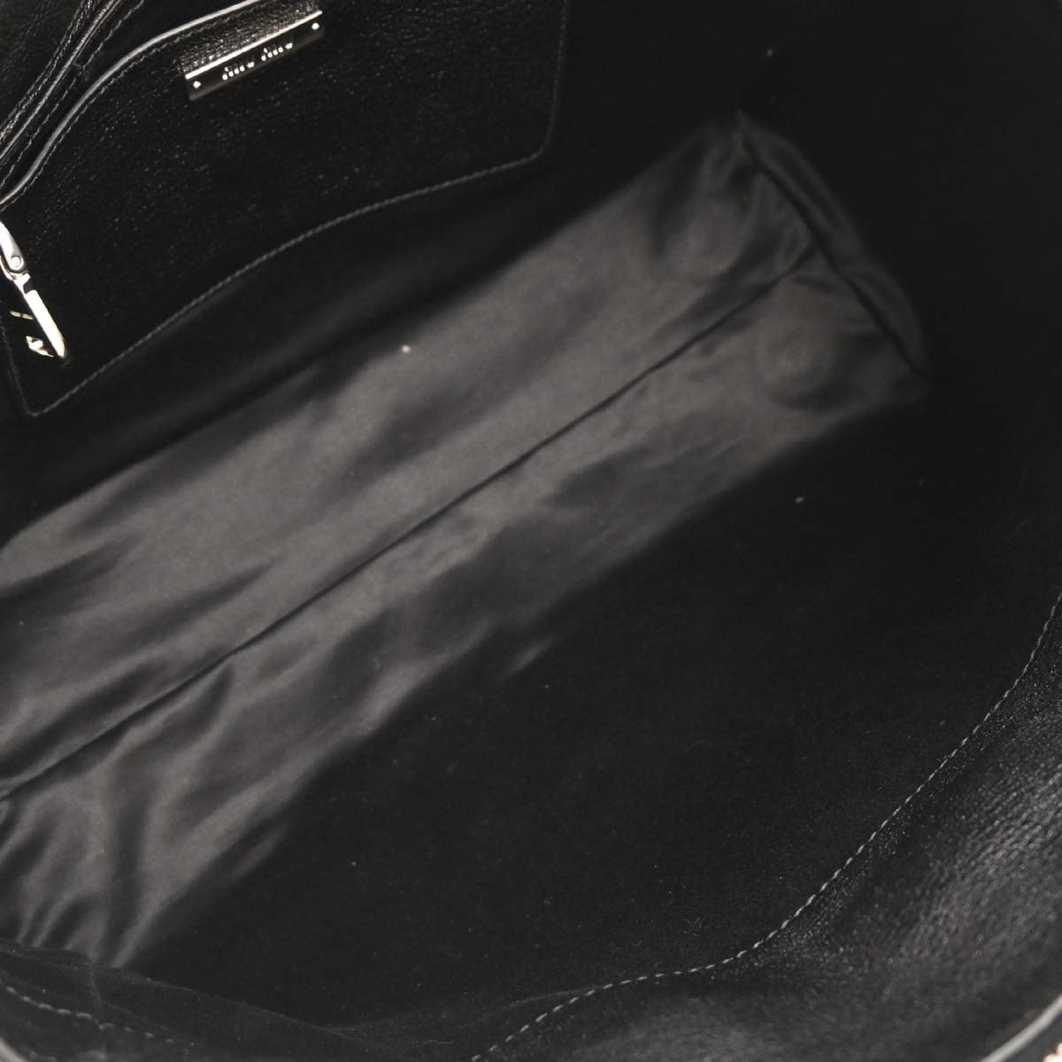 Miu Miu Black Leather 2way Shoulder Tote Handbag