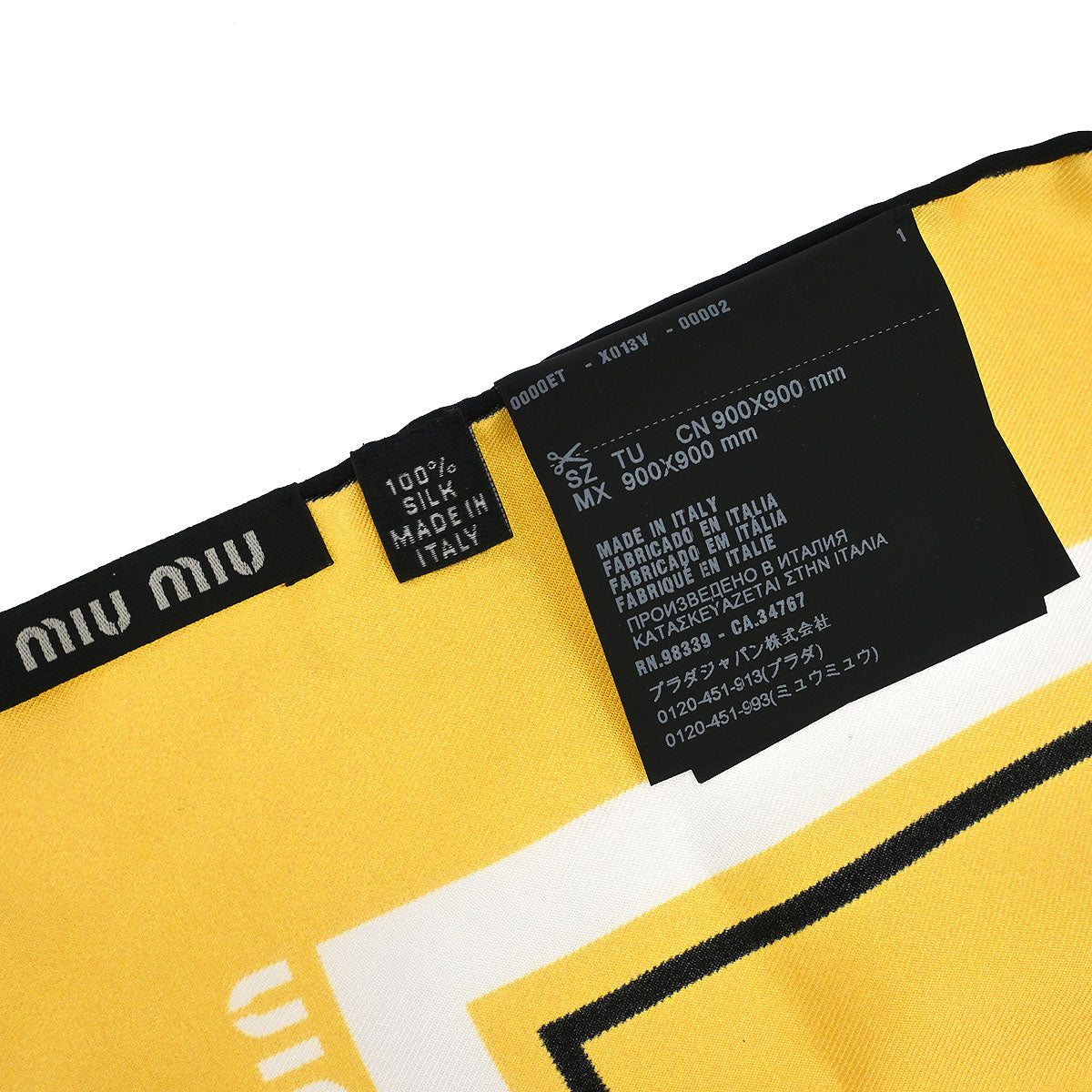 Miu Miu Scarf Yellow #TU Small Good